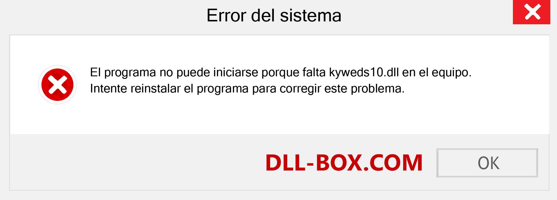 ¿Falta el archivo kyweds10.dll ?. Descargar para Windows 7, 8, 10 - Corregir kyweds10 dll Missing Error en Windows, fotos, imágenes